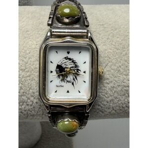 Selectime Ladies MOP Watch New Battery American Indian Chief Theme 19MM 6"